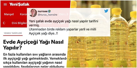 Sırada Ne Var? Yeni Şafak'tan 'Evde Ayçiçek Yağı Yapma' Tarifi