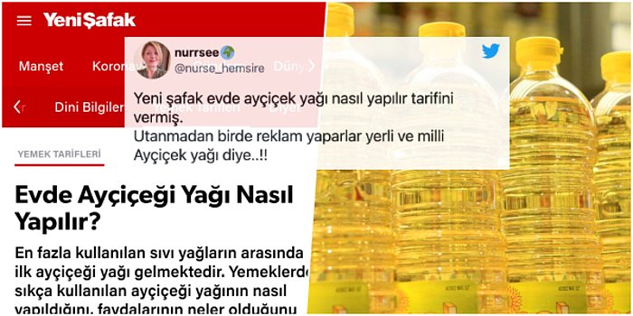 Sırada Ne Var? Yeni Şafak'tan 'Evde Ayçiçek Yağı Yapma' Tarifi