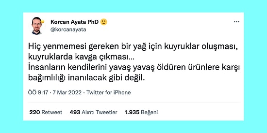 İnsanlar Ucuz Yağ Kuyruğundayken Ayçiçek Yağının Keyfi Kullanıldığını Düşünen Doktora Tepki Yağdı