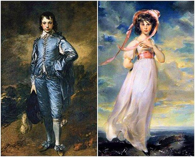 Thomas Gainsborough tarafından 18. yüzyılda yapılan “The Blue Boy” ile Thomas Lawrence’ın 1794’te yaptığı “Pinkie” tablolarını Amerikalı milyoner Henry Huntington’ın satın almasıyla renk kodlaması konusundaki fikir ayrılıkları azalmaya başlar.