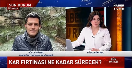 Habertürk'te Hülya Hökenek ile Hüseyin Öztel Arasındaki İlginç Diyalog: Sen Daha Güzel Görünüyorsun, Kar Gibi