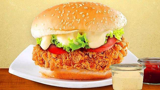 6. Crispy chicken burger