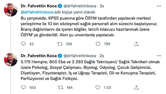 Sağlık Bakanlığı Sözleşmeli Sağlık Personeli Branş Dağılımı Nasıl Olacak?