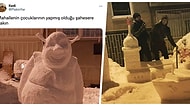 Mahallenin Çocuklarının Yaptığı Söylenen Shrek Şeklindeki Kardan Adamın Esas Yaratıcıları Ortaya Çıktı