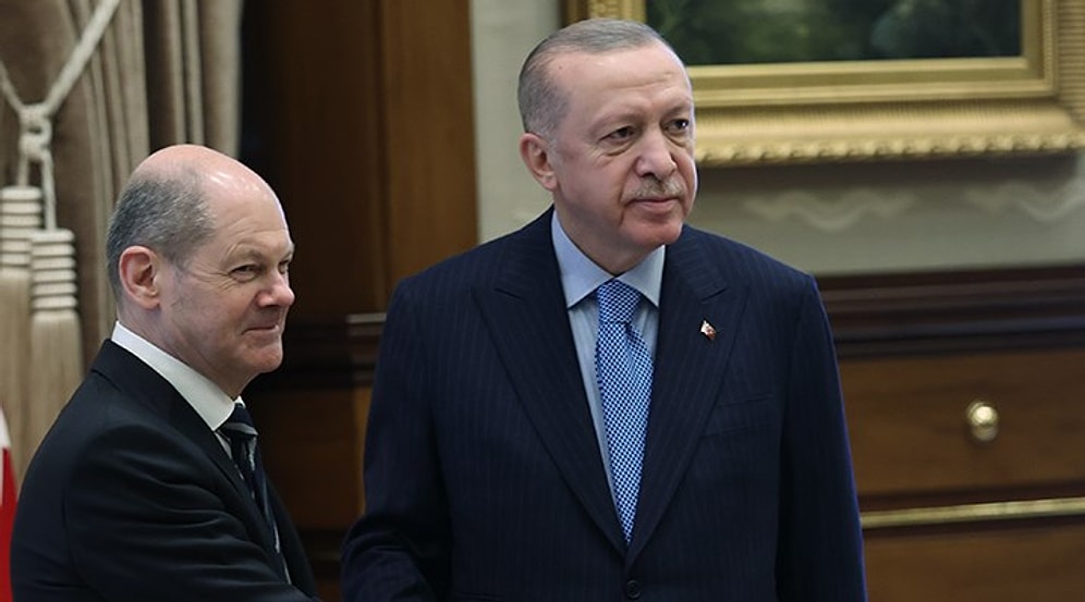 Erdoğan, Türkiye'ye İlk Ziyaretini Gerçekleştiren Scholz'dan İlahiyat Fakültesi İstedi