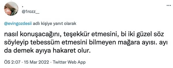"Ayılara hakaret"