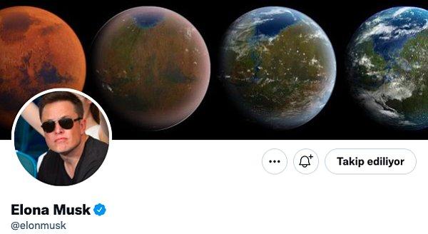 Twitter'daki profilinin adını da Elona Musk diye değiştirdi... 😅
