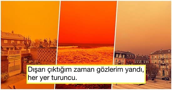 İspanya'da Gökyüzünün Bir Anda Turuncuya Dönmesinin Ardından Ortaya Çıkan Birbirinden Ürkütücü Kareler