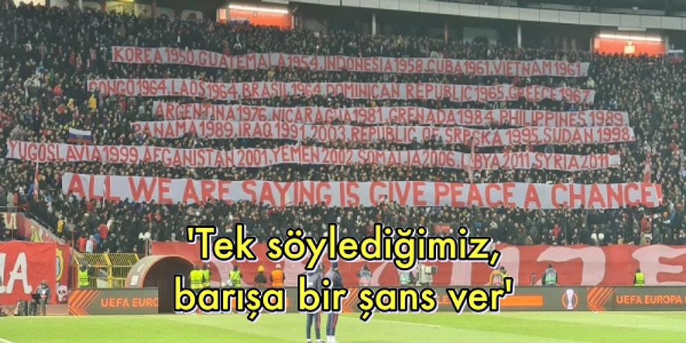 Kızılyıldız Taraftarından Tarihi Protesto! ABD’nin Askeri Operasyonlarını Sıralayarak Barış Çağrısı Yaptılar