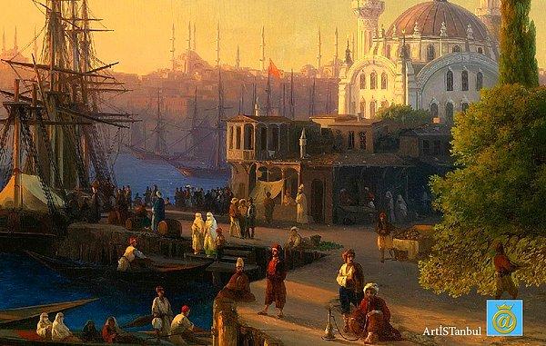 9. Gün Batımında Ortaköy - Ivan Konstantinovich Aivazovsky (1817-1900)