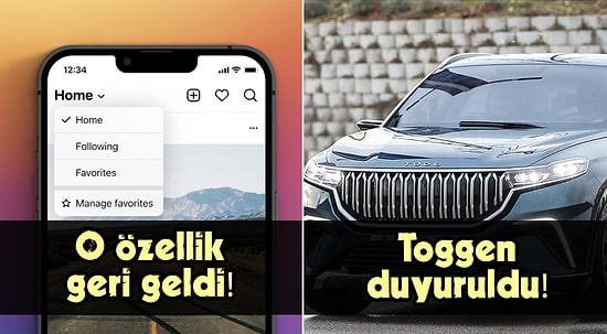 Instagram'ın Kronolojik Sıralama Müjdesinden Togg'un Dijital Varlığına Günün Teknolojik Gelişmeleri (24 Mart)