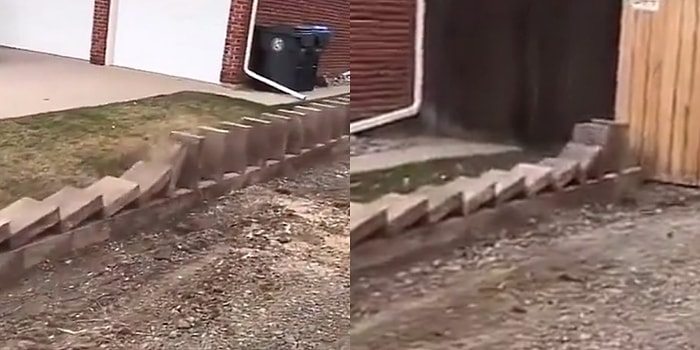 Üşengeçlik mi Pratik Zeka mı? Kaldırım Taşlarını Domino Gibi Yıkarak Dizen Ustanın Aşırı Rahatlatan Videosu