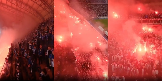 Polonyalı Lech Poznan Taraftarlarının, Takımın Yüzüncü Yılını Tribünlerde Kutladığı Anlar Drone ile Kaydedildi