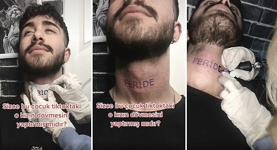 Biri Artık Bu Akımı Durdurmalı: TikToker Feride'nin Adını Boynuna Dövme Yaptıran Adam