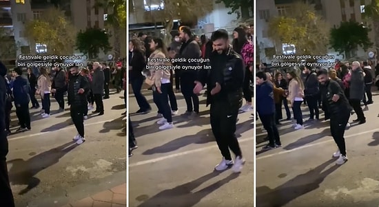 Ama Kafamız Nasıl Güzel: Festivalde Gölgesi ile Karşılıklı Oynayan Genç