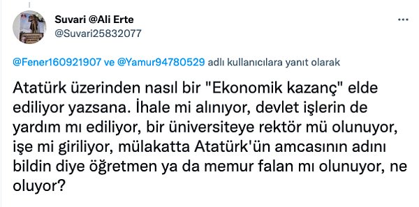 Ancak konuya bu yönden yaklaşanlar da mevcut: