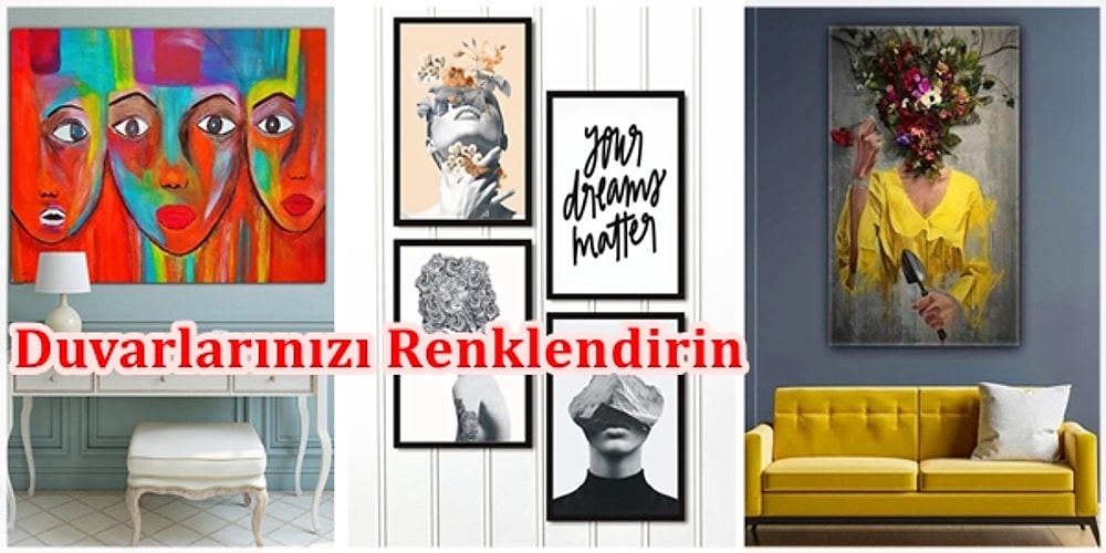 Evinizin Havasını Bir Anda Değiştirecek Dekoratif Tablolar ve Duvar Yazıları