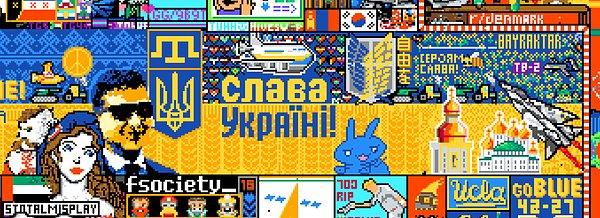 6. Ukrayna bayrağı da detaylarında kaybolunası eserlerdendi. Hemen sağdaki Bayraktar yazısı ve modeli ise gözlerden kaçmıyor.