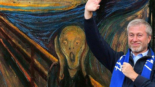 Norveçli ressam Edvard Munch'un dünyaca ünlü 'Çığlık' tablosunun sahibi de Rus milyarder Roman Abramoviç. 120 milyon dolara satın almış bu tabloyu.