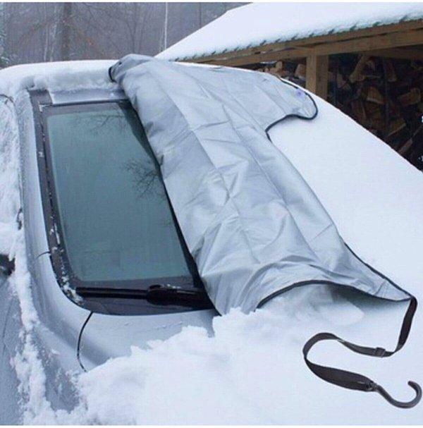 1. Arabanızın camını aynı anda buzdan, kardan ve güneşten koruyabileceksiniz...