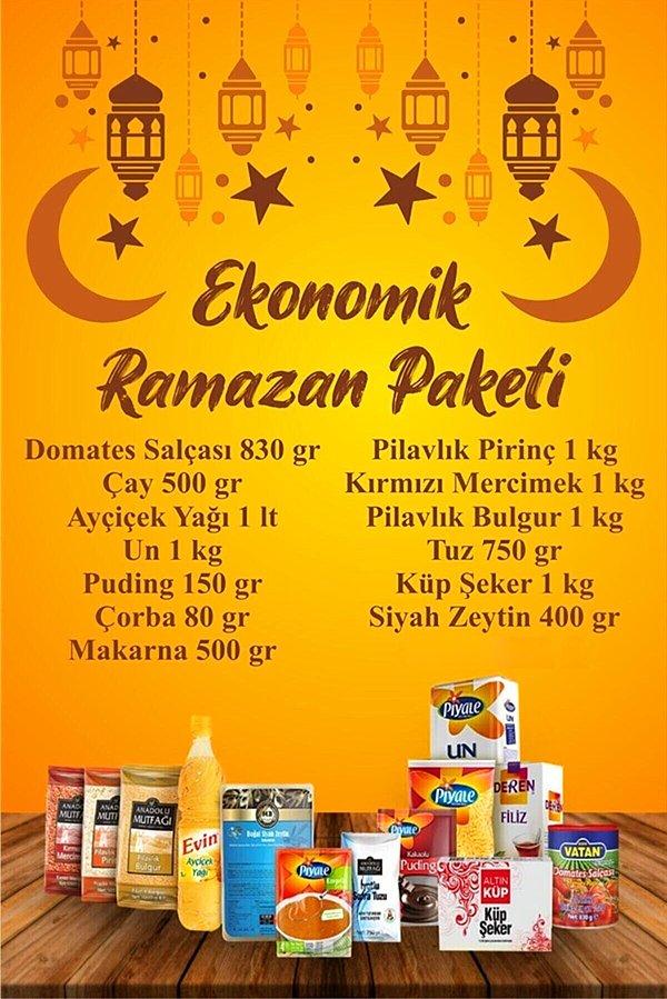 12. Temel ihtiyaçlar için ekonomik Ramazan paketi...