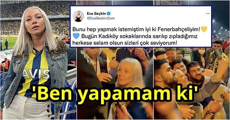 Fanatik Fenerbahçeli Ece Seçkin, Derbi Galibiyetinin Ardından Kadıköy'de Taraftarlara Üçlü Çektirdi