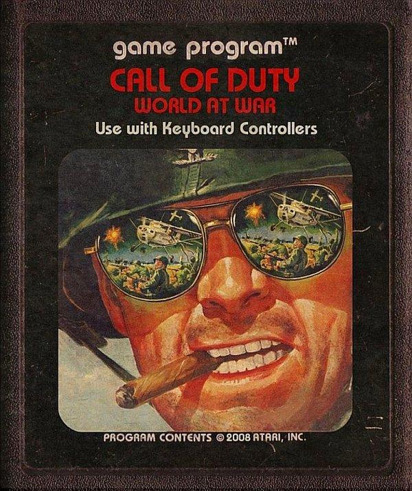 5. Oyun dünyasının en meşhur serilerinden olan Call of Duty'nin World at War oyunu da Atari 2600 kartuşu olarak karşımıza çıkan yapımlardan.