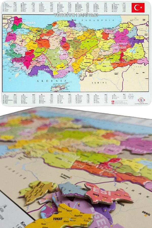 5. Türkiye fiziki harita yapbozu.