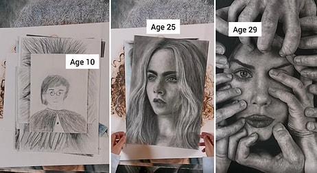 9 Yaşından 31 Yaşına Kadar Zaman İçinde Gelişen Resim Kabiliyetini Paylaşan Sanatçının Muhteşem Çalışmaları