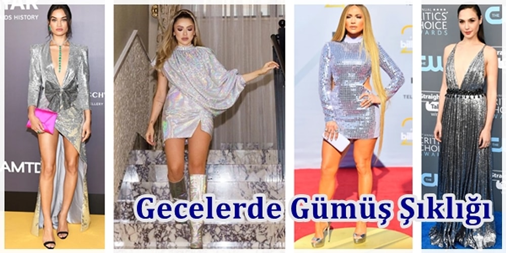 Göz Kamaştıran Sen Ol! 2022’nin Hit Rengi Gümüşü Üzerinde Taşımanı Sağlayacak Gece Elbiseleri