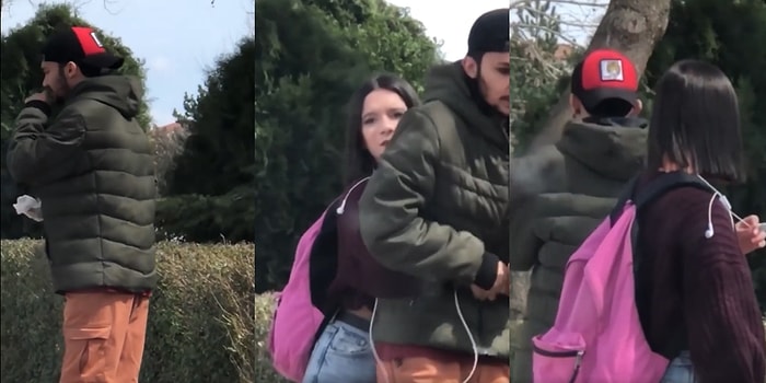 Boğazına Bir Şey Kaçmış Gibi Davranıp Rastgele Bir Kadına Heimlich Manevrası Yaptırarak Troll'leyen Genç