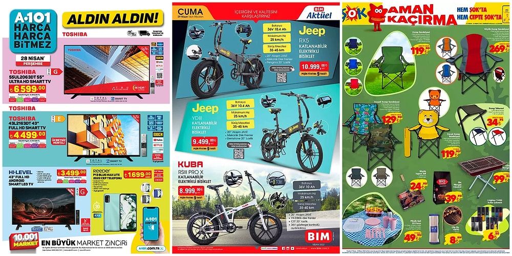 İndirim Günleri Başlıyor: 25 Nisan - 2 Mayıs Haftasında A101, BİM ve ŞOK Aktüel Ürünler Listesinde Neler Var?
