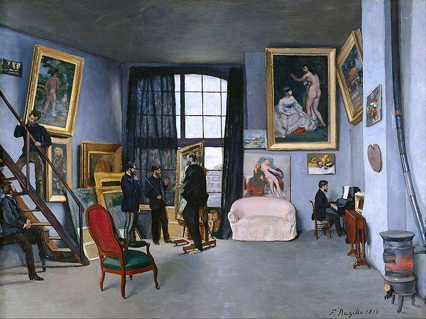 43. Frédéric Bazille, Rue de la Condamine'deki Stüdyo (1870)