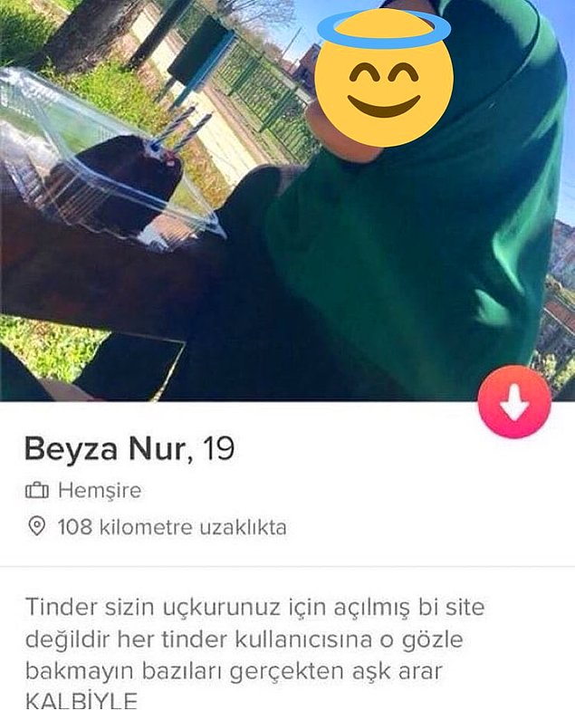 7. Tinder aşktır, Tinder sevgidir... Beğenmeyen defolsun acil!