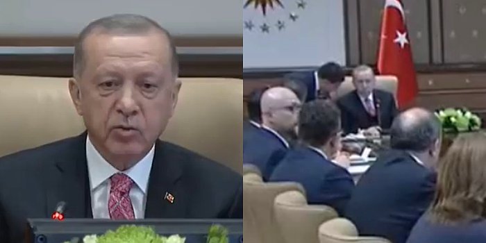 Maske Kurallarını Açıklayan Erdoğan'ın, Yetkili Tarafından 'Yayında Değiliz' Diye Uyarıldığı Anlar Gündem Oldu