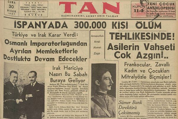 Bugünün eski gazetesi: 30 Nisan 1937