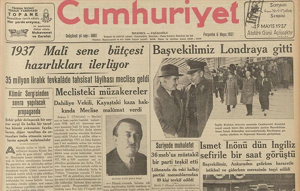 Bugünün eski gazetesi: 6 Mayıs 1937