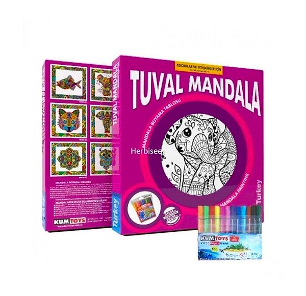 5. Boyama sevenler için mandala tuval...