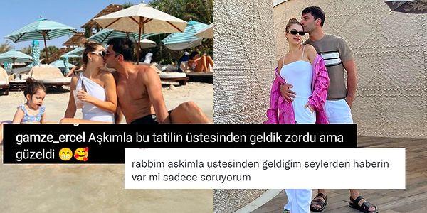 7. Gamze Erçel, eşi Caner Yıldırım ve kızı Mavi ile çıktıkları Dubai tatilinden paylaştığı fotoğrafın açıklamasına yazdığı 'Zordu ama güzeldi' sözleriyle gündem oldu.