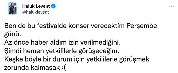 Haluk Levent ise saatler önce yetkililer ile görüşeceğini duyurdu fakat ardından herhangi bir açıklama yapmadı.