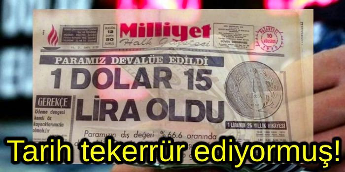 1970 Yılından Bir Gazete Manşeti 52 Yıl Nasıl Geçti Dedirtti: 1 Dolar 15 TL!