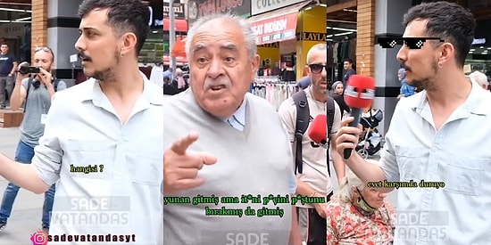 Sokak Röportajı Yapan Sade Vatandaş Muhabirinden, Kendisine 'Yunan P*çi' Diyen Dayıya Tokat Gibi Cevap