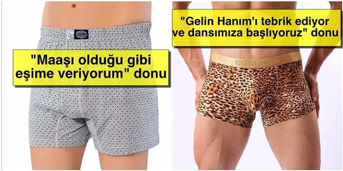 Erkeklerin Giydiği Donlara Göre Yapılmış Birbirinden Cuk Oturan Karakter Analizleri