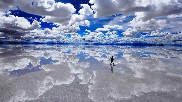 4. Bolivya'nın En Büyük Aynası: Uyuni Tuz Çanağı