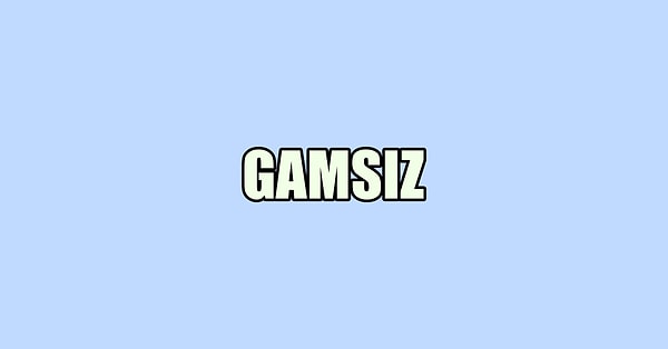 Gamsız Ne Demek?
