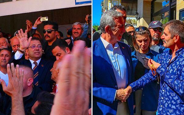 1. Ekrem İmamoğlu ve Mansur Yavaş, Belediye Başkanları Çalıştayı için gittikleri Van'da vatandaşların yoğun ilgisiyle karşılaştı.
