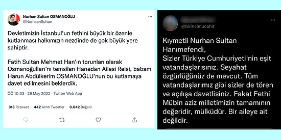 Fetih Kutlamalarına Davet Edilmeyen Osmanlı Hanedan Üyeleri ve AKP'li Yönetici Birbirine Girdi
