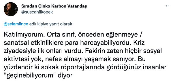 Bir de alt sınıf tartışmaları alevlendi.