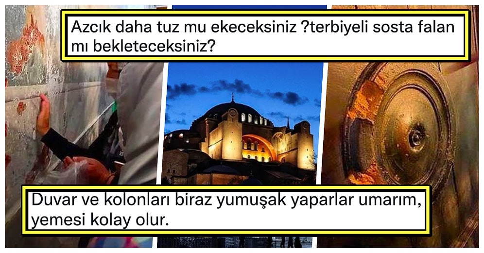 Yiyerek Bitirdiğimiz Ayasofya'ya Yapılacak Tadilat Açıklaması Sosyal Medyada Komik Yorumlara Sebep Oldu