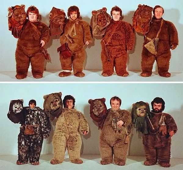 49. Jedi'nin Dönüşü filminde Ewoks'u Oynayan Oyuncular.